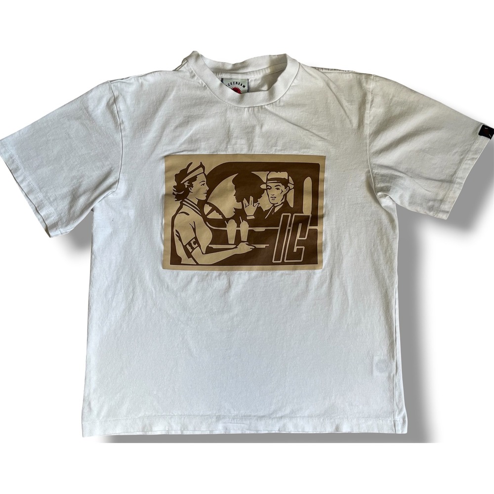 Billionaire Boys Club Ice Cream White Graphic T-Shirt Mens Medium‎ BBC EU Retro